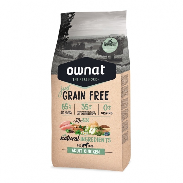 OWNAT JUST GRAIN FREE ADULT CHICKEN 14KG