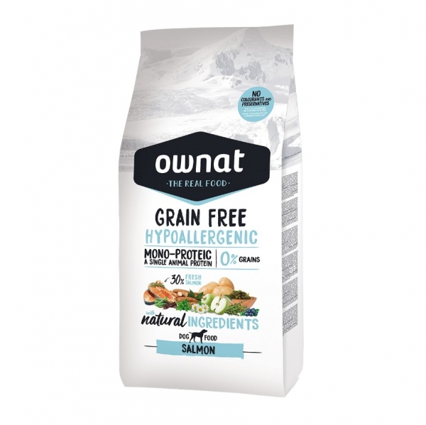 OWNAT GRAIN FREE PRIME HYPO SAUMON 12KG