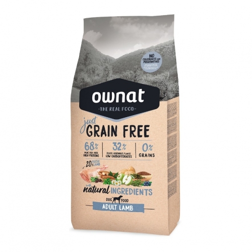 OWNAT JUST GRAIN FREE ADULT LAMB 14KG