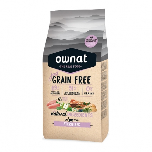 OWNAT JUST GRAIN FREE CHAT STERILIZED 3KG