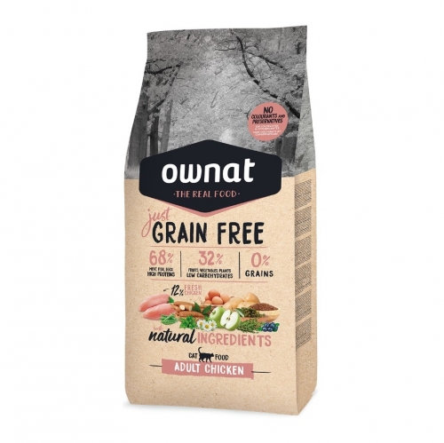 OWNAT JUST GRAIN FREE CHAT ADULT CHICKEN 8KG