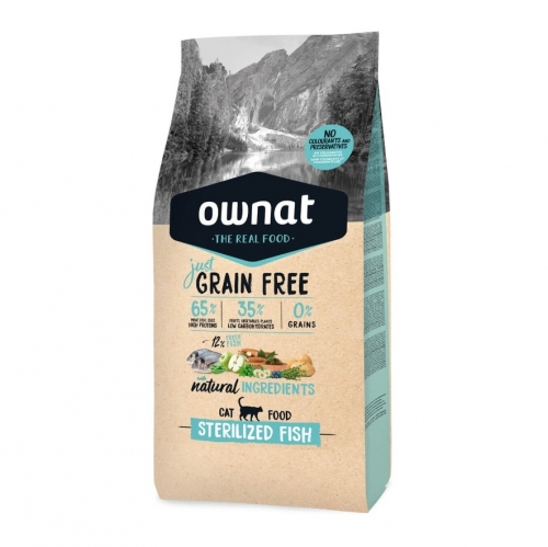 OWNAT GRAIN FREE PRIME CHAT STERILIZED FISH 8KG